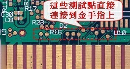 PCB測試點金手指